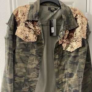 Camo sequined jacket